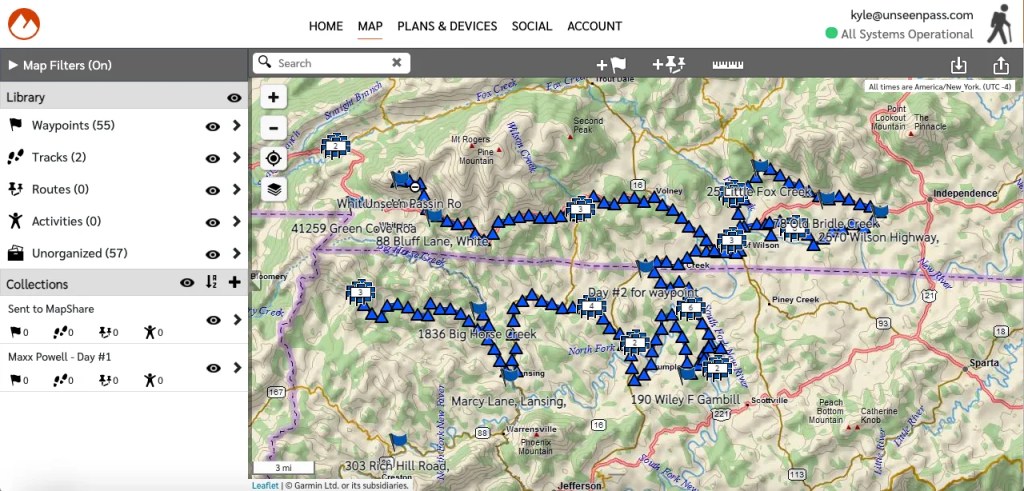 Stop along the Unseen Pass Roxor itinerary near West Jefferson, NC